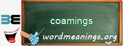 WordMeaning blackboard for coamings